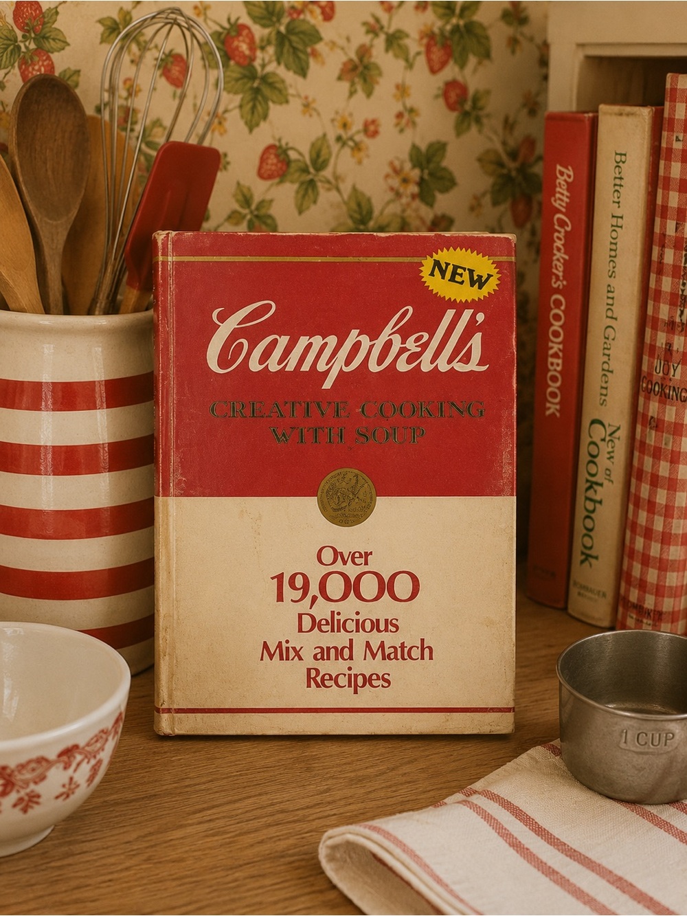 Campbell's Creative Cooking with Soup Cookbook 1985 Vintage Recipes Hardcover